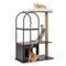 Costway 47" Large Cat Tree Tower with Top Perch Cat Bed Cat Condo Scratching Posts Indoor Black/White